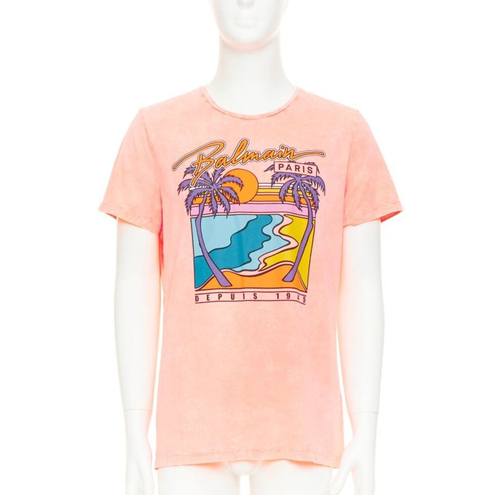 Balmain Retro Beach Sunset Tshirt